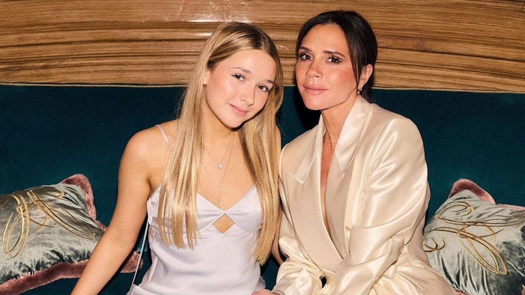 Blonde Harper Beckham is going for informal elegant glance all through wonder circle of relatives outing- footage