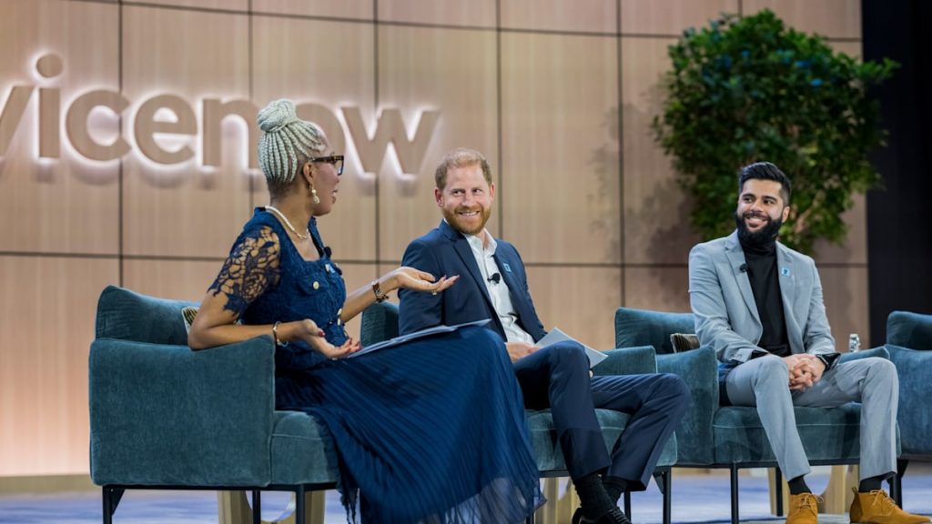 Prince Harry is all smiles in Las Vegas on Archie’s birthday – see footage