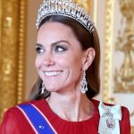 Kate Middleton is breathtaking in crimson Givenchy robe and favorite tiara
