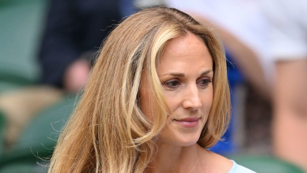 Harriet Sperling is a Wimbledon style icon in cropped shirt and blondest hair