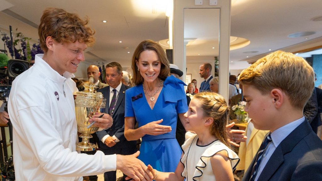 Prince George and Princess Charlotte’s alternate with Jannik Sinner after Wimbledon win printed