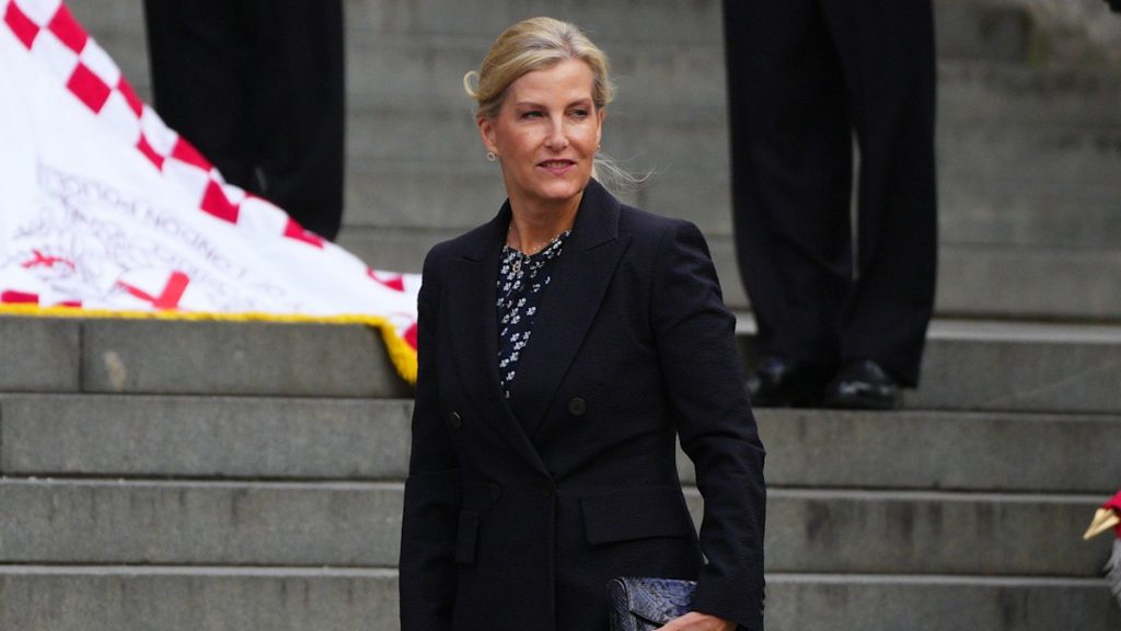 Duchess Sophie and Prince Edward pay their respects on twentieth anniversary of seven/7