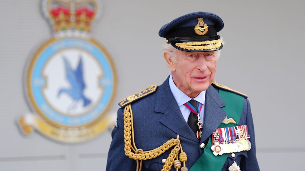 King Charles captured on video making an attempt to calm crying child