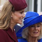 Watch the instant Queen Camilla nudges Kate Middleton right through state talk over with