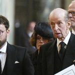 Duke of Kent supported through grandson Lord Downpatrick after Duchess of Kent’s funeral