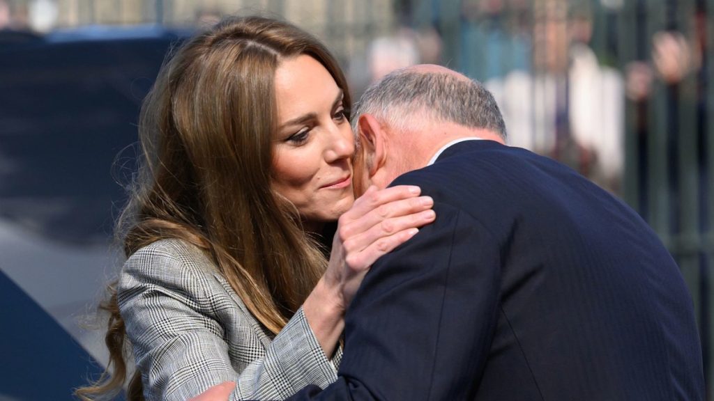 Kate Middleton warmly embraces Prince George’s godfather in emotional reunion
