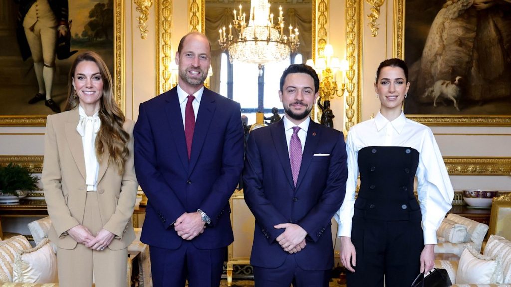 Radiant Kate Middleton and Princess Rajwa coordinate in trade elegant outfits for royal reunion