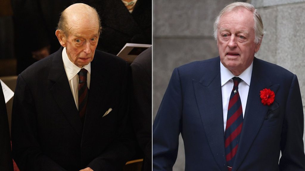 Duke of Kent, 90, attends funeral along Andrew Parker Bowles