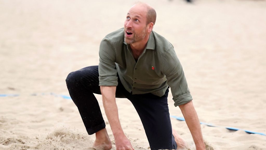 Prince William provoke crowds along with his seashore volleyball talents — watch video